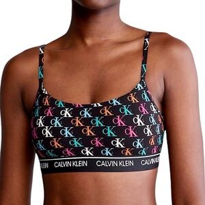 - Calvin Klein S Archive Colorful Logo Lightly Lined Bralette! NEW!